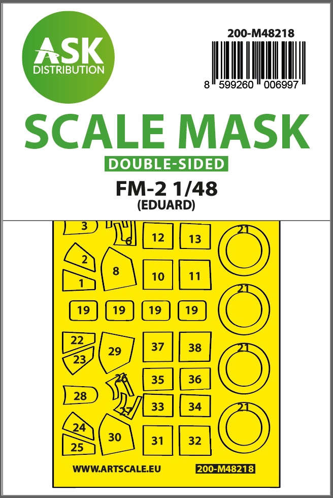 Fotografie 1/48 FM-2 double-sided express fit mask for Eduard