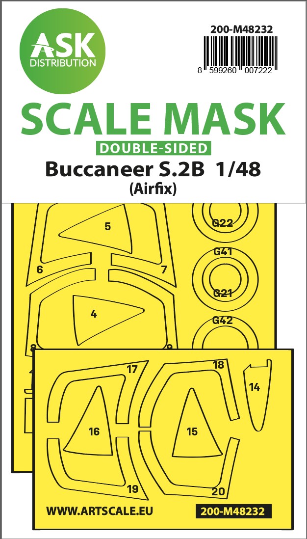 Fotografie 1/48 Buccaneer S.2B double-sided express fit mask for Airfix