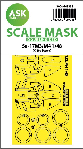 Fotografie 1/48 Su-17M3/M4 double-sided express fit mask for Kitty Hawk