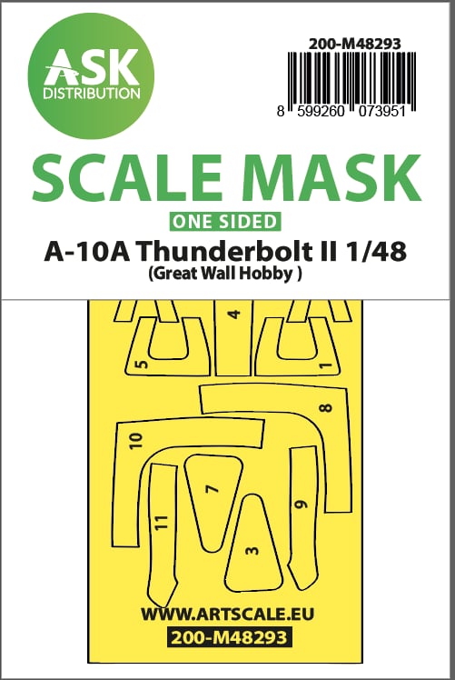 Fotografie 1/48 A-10A Thunderbolt II one-sided express fit mask for GWH