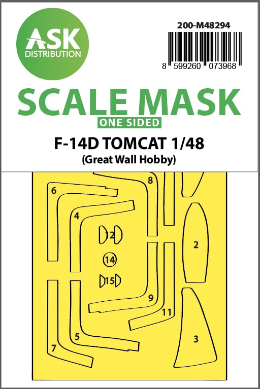 Fotografie 1/48 F-14D Tomcat one-sided express fit mask for GWH