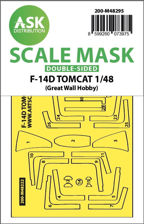 Fotografie 1/48 F-14D Tomcat double-sided express fit mask for GWH