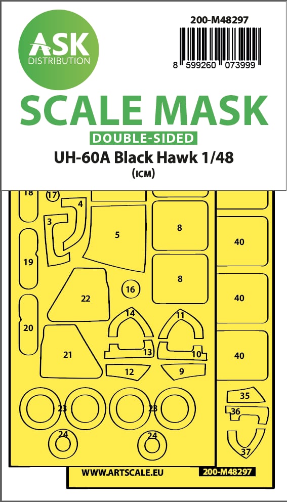 Fotografie 1/48 UH-60A Black Hawk double-sided express fit mask for ICM