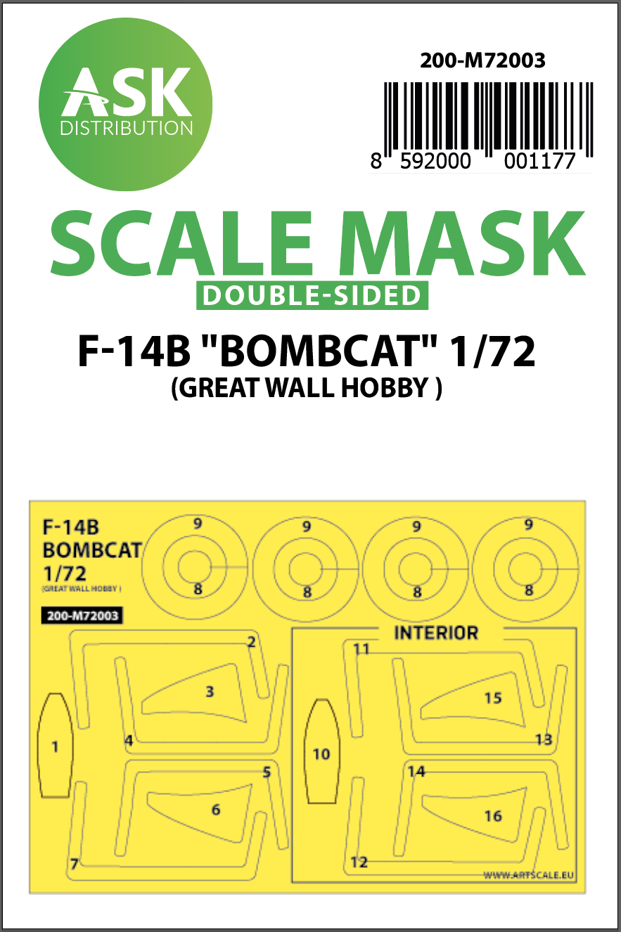 Fotografie 1/72 F-14B Bombcat double-sided painting mask for Great Wall Hobby