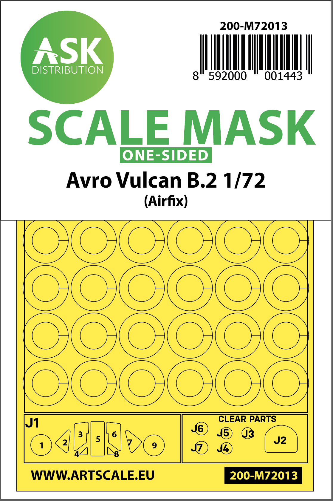 Fotografie 1/72 Avro Vulcan B.2 one-sided painting mask for Airfix