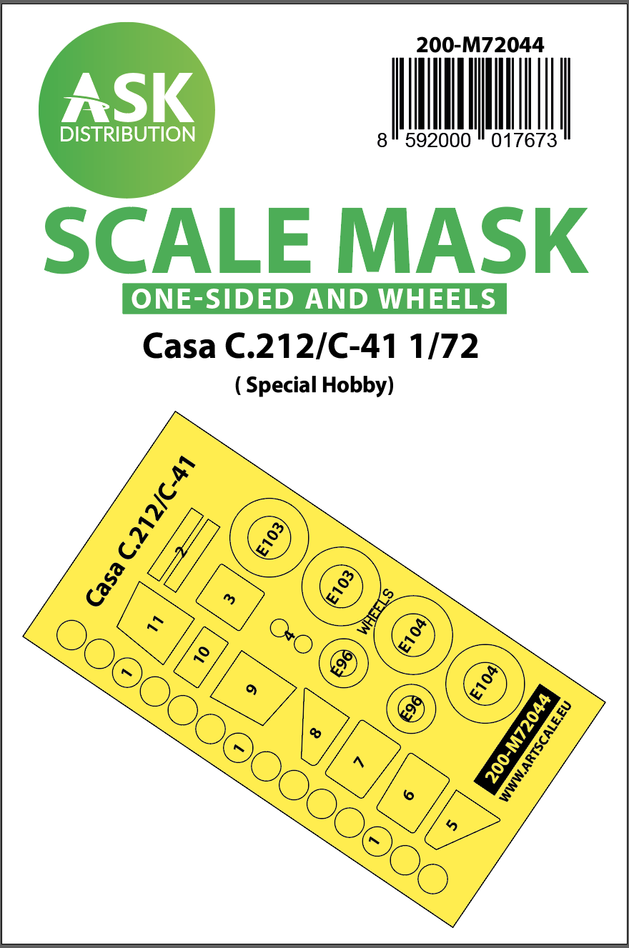 Fotografie 1/72 Casa C.212/C-41 one-sided painting mask for Special Hobby