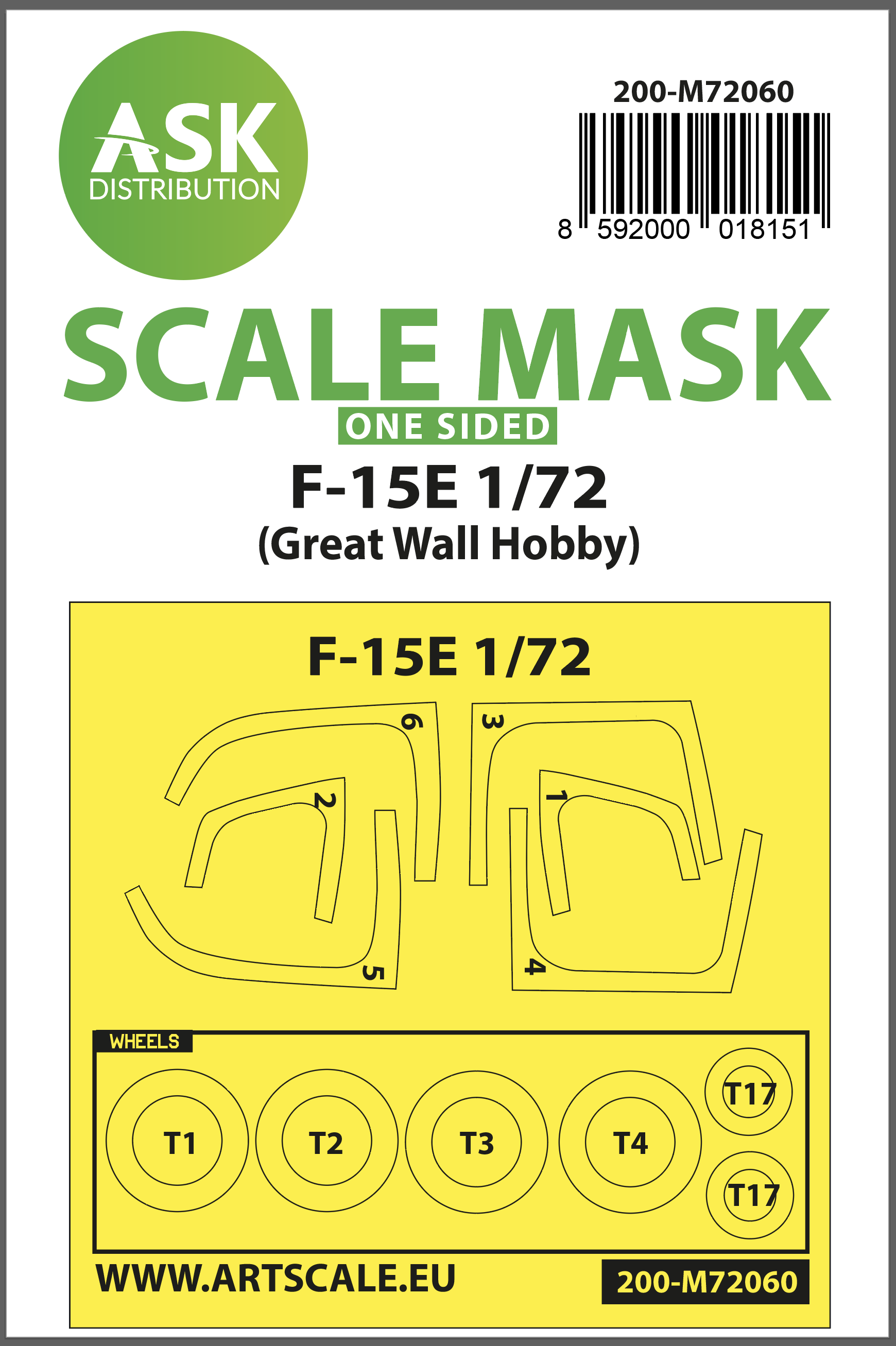 Fotografie 1/72 F-15E one-sided painting express mask for Great Wall Hobby