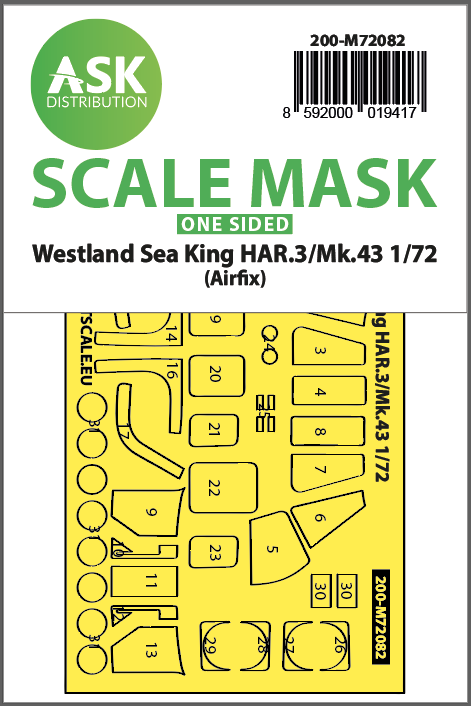 Fotografie 1/72 Westland Sea King HAR.3 / Mk.43 one-sided express fit mask for Airfix