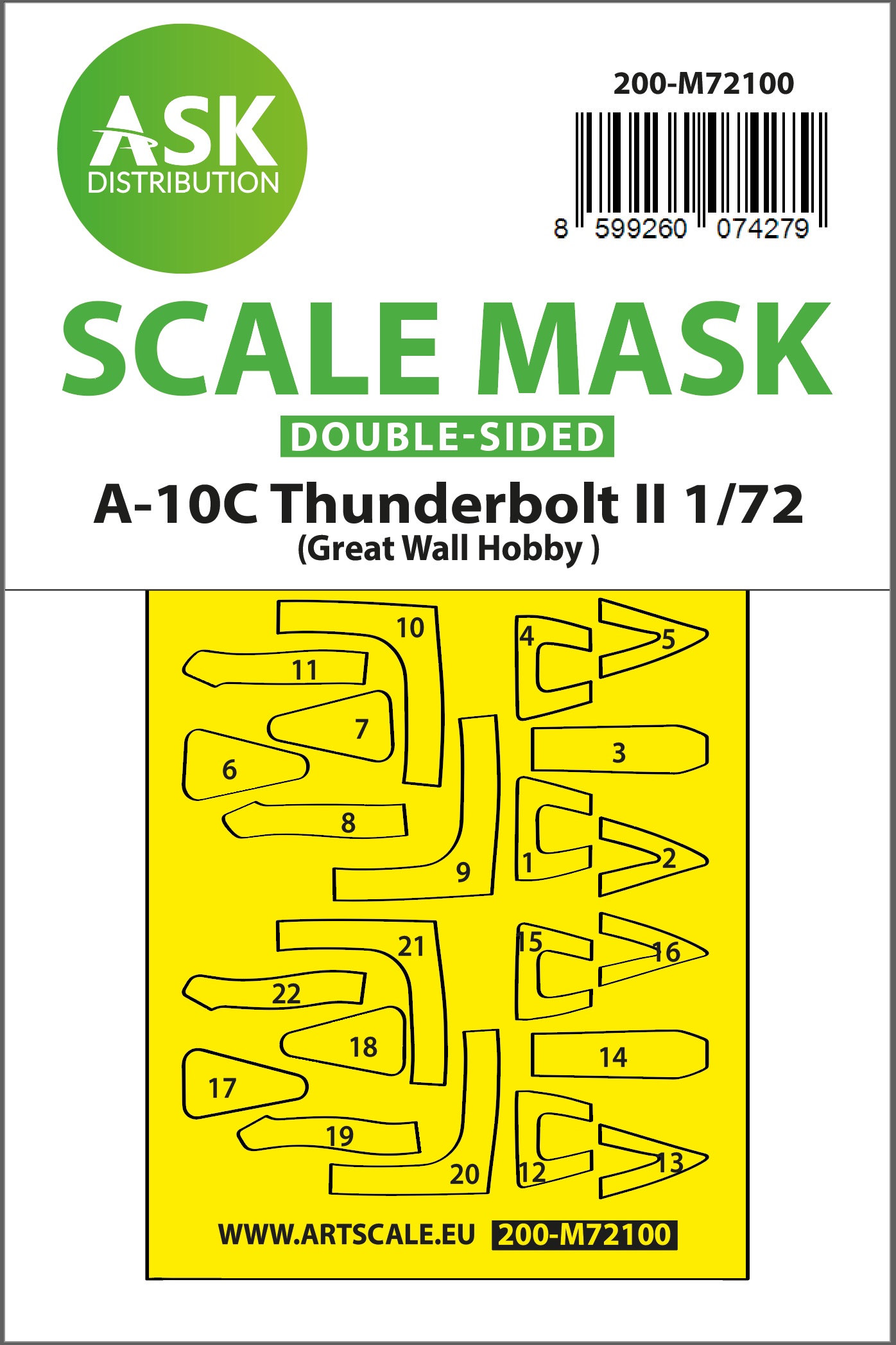 Fotografie 1/72 A-10C Thunderbolt II double-sided fit express mask for GWH