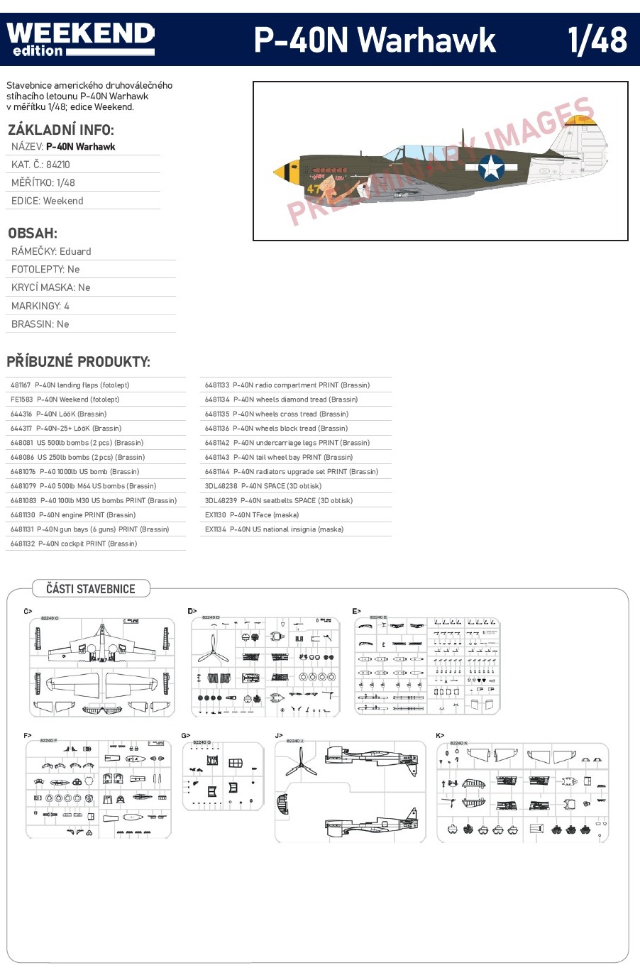 Fotografie 1/48 P-40N Warhawk (Weekend)