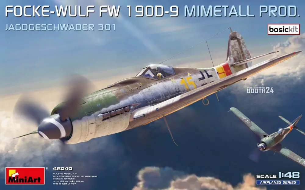 Fotografie 1/48 Fw 190D-9 Mimetall Prod. Jagd.301 (BASIC KIT)