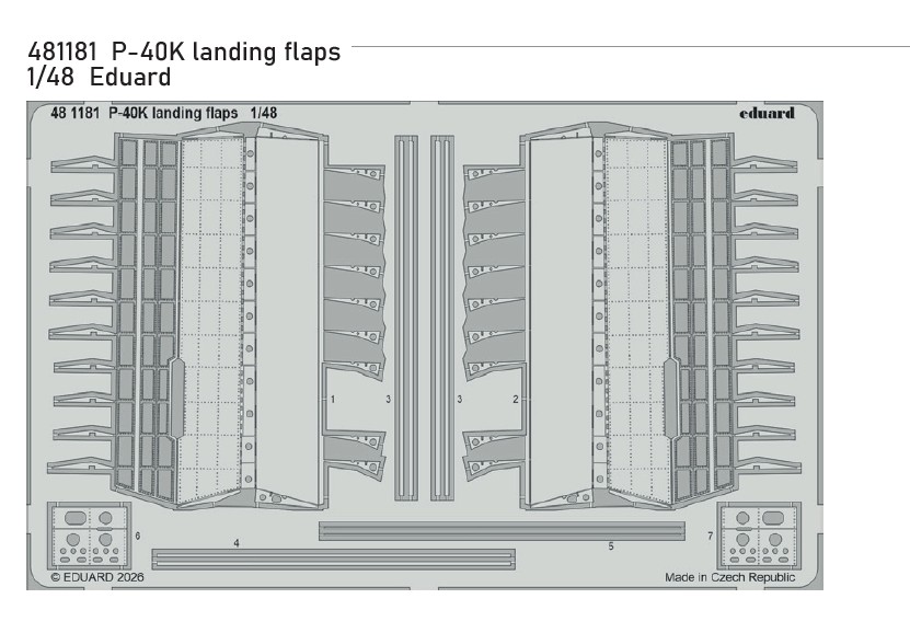 Fotografie 1/48 P-40K landing flaps (EDUARD)