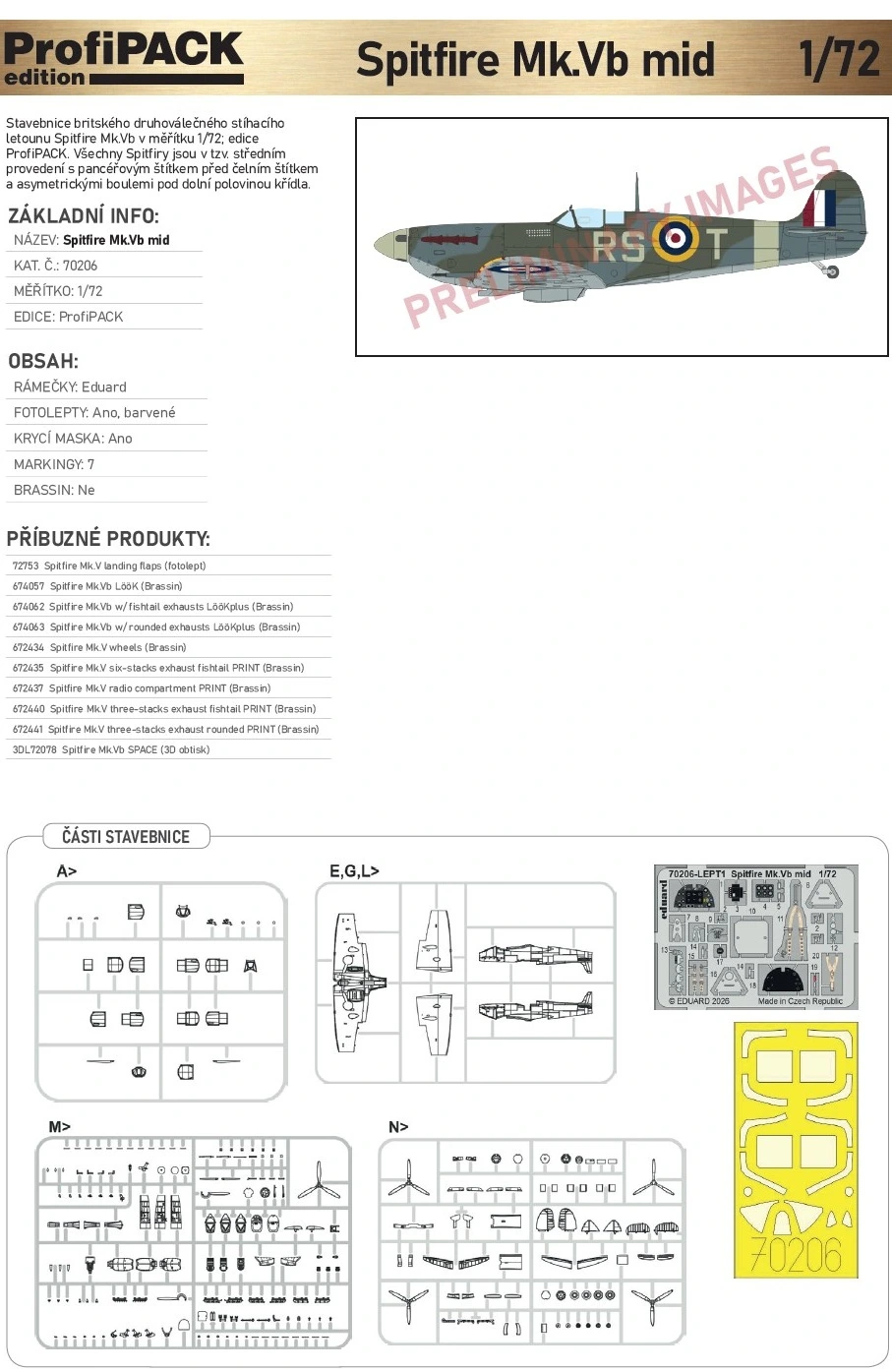 Fotografie 1/72 Spitfire Mk.Vb mid (Profipack)