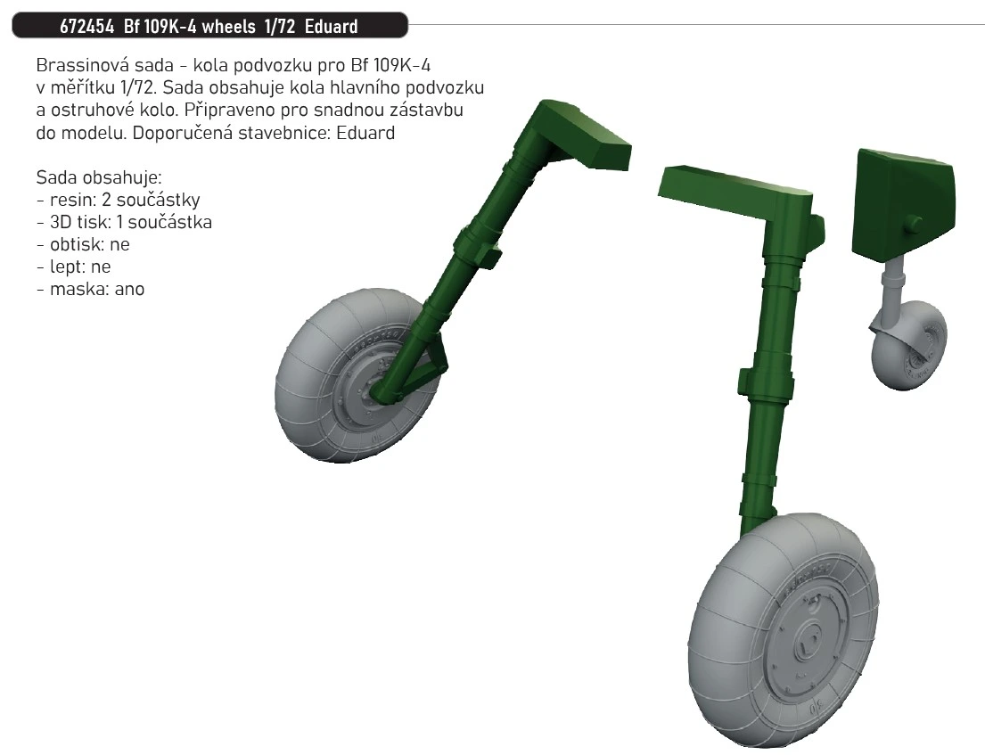 Fotografie 1/72 Bf 109K-4 wheels (EDUARD)