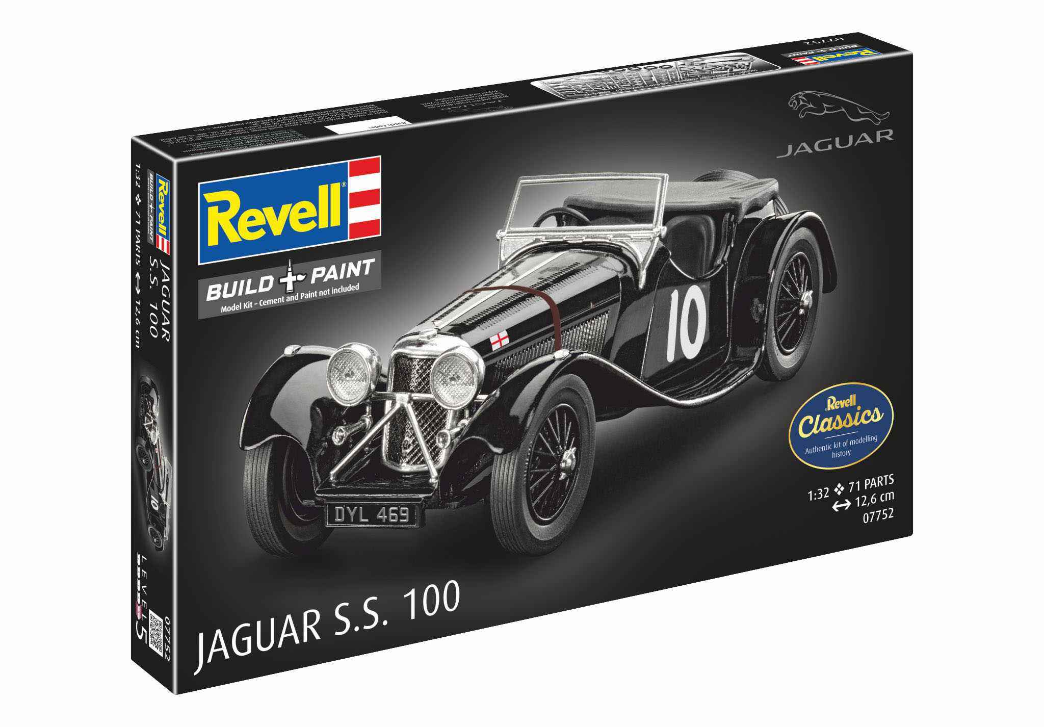 Fotografie Plastic ModelKit auto 07752 - Jaguar SS 100 (1:32)