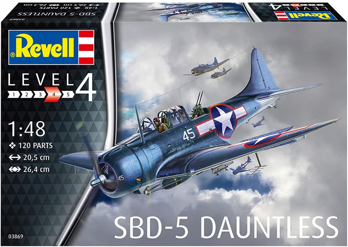 Fotografie Plastic ModelKit letadlo 03869 - SBD-5 Dauntless Navyfighter (1:48)