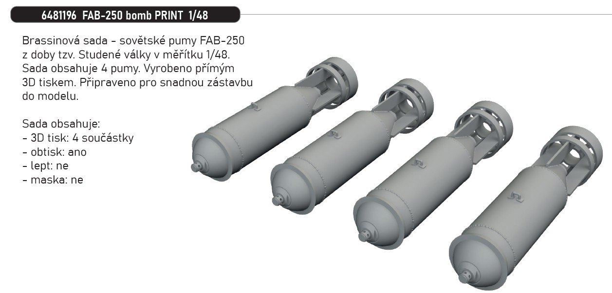 1/48 FAB-250 bomb PRINT