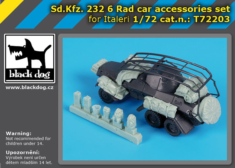 1/72 Sd.Kfz. 232 6 Rad car accessories set (for Italeri)