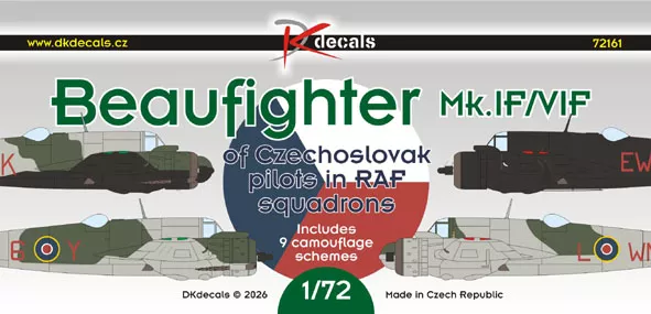 1/72 Beaufighter Mk.IF/VIF Czechoslovak pilots