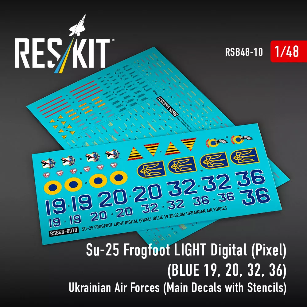 1/48 Su-25 Frogfoot LIGHT Digit. (BLUE 19,20,32,36