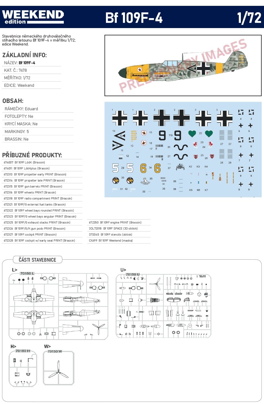 Fotografie 1/72 Bf 109F-4 (Weekend)
