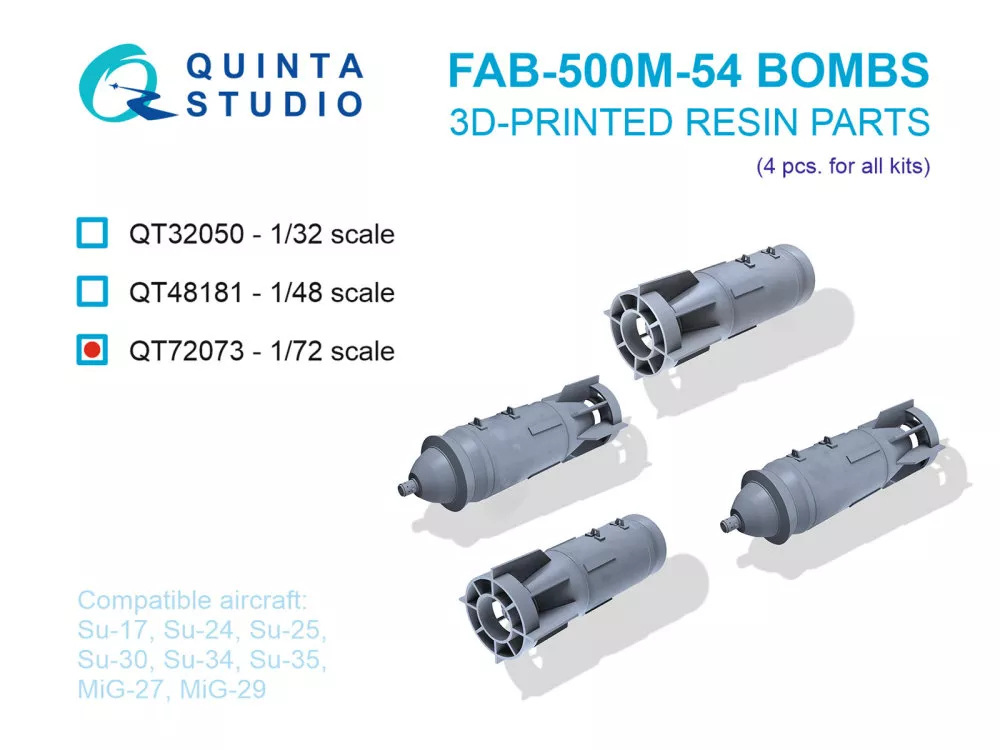 1/72 FAB-500 M-54 Bombs (4 pcs.)