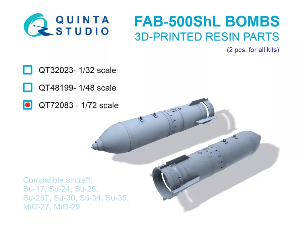 1/72 FAB-500ShL Bombs (2 pcs.)