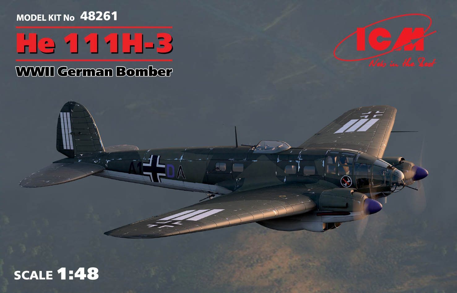 Fotografie 1/48 Heinkel He 111H-3 German Bomber (4x camo)