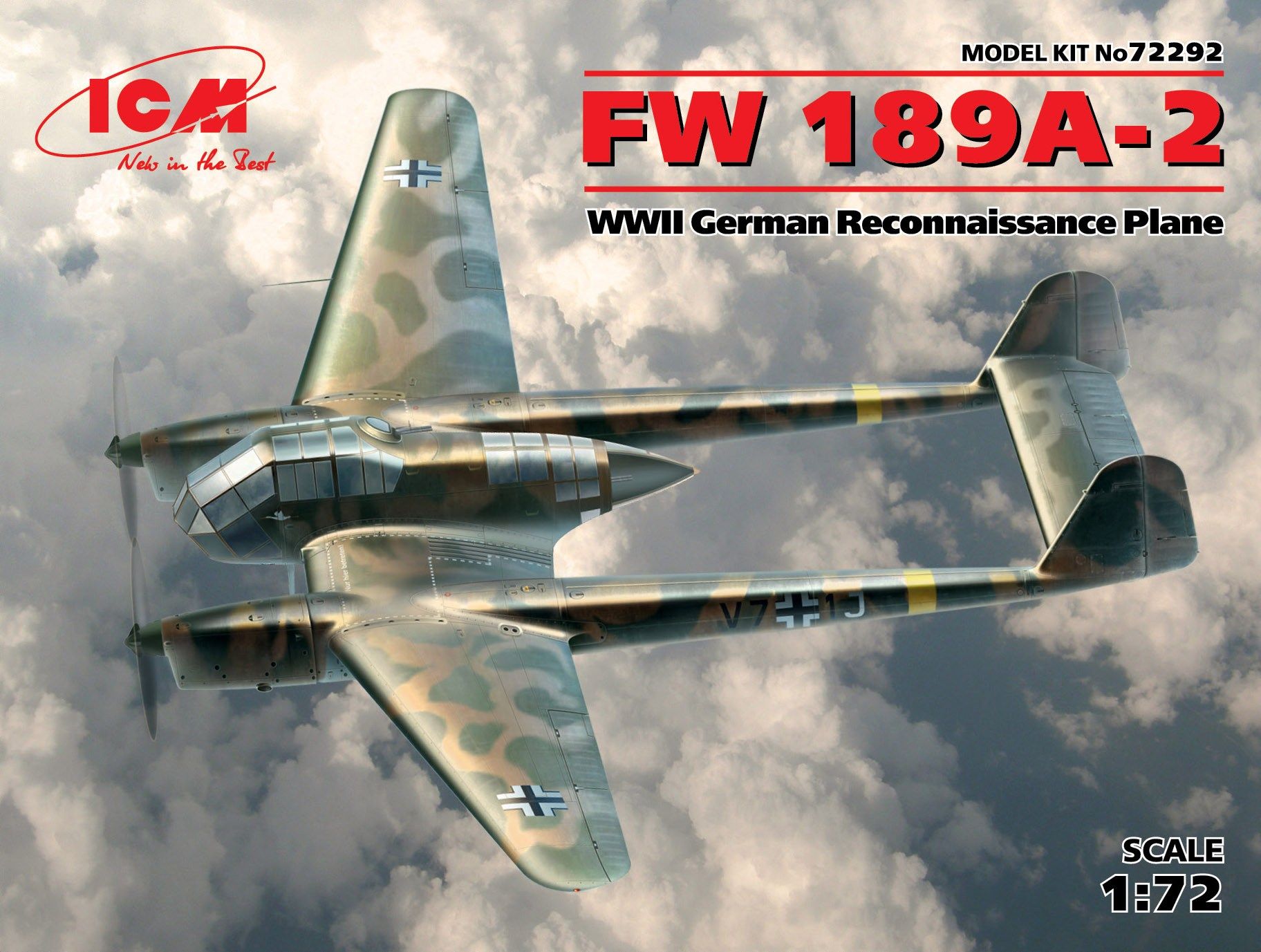 1/72 FW 189A-2 German Reconnaissance Plane WWII