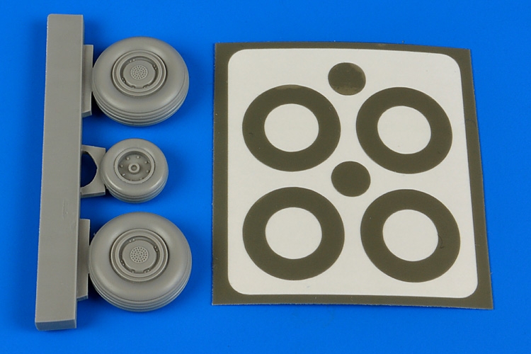 1/72 Su-27 Flanker wheels & paint masks - (late version)