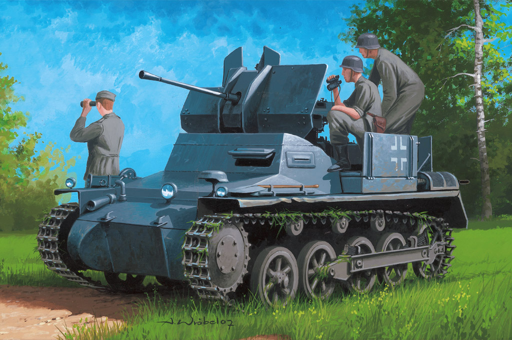 1/35 Flakpanzer 1A w Ammo trailer