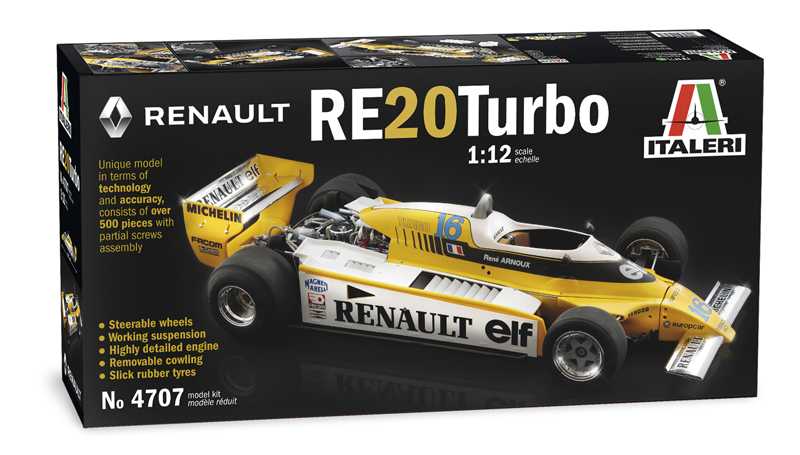 Fotografie Model Kit auto 4707 - RENAULT RE 20 Turbo (1:12)