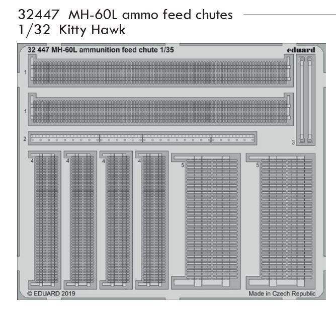 1/35 MH-60L ammo feed chutes (KITTY HAWK)