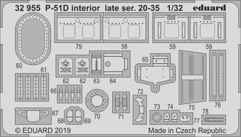 Fotografie 1/32 P-51D interior late ser. 20-35 (TAMIYA)