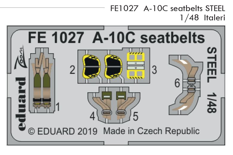 1/48 A-10C seatbelts STEEL (ITALERI)