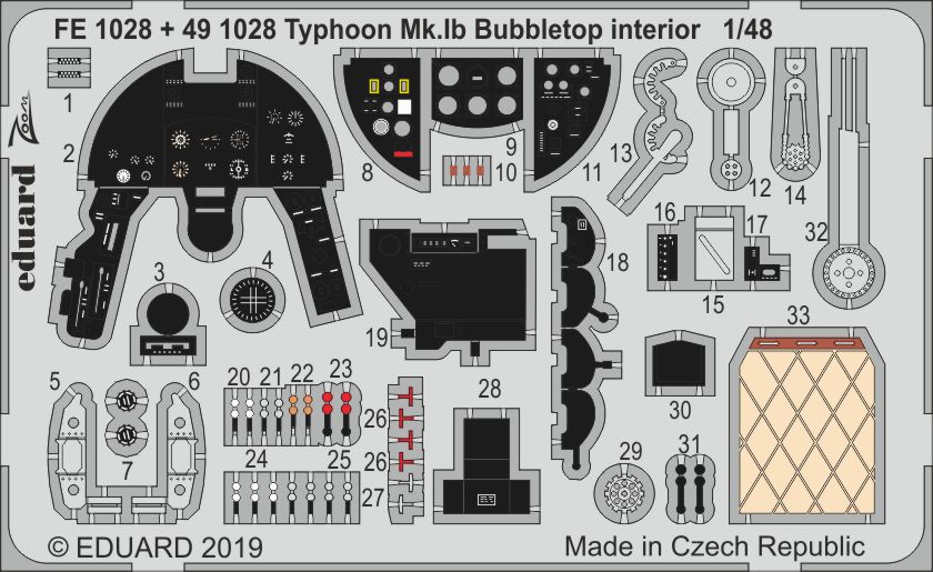 Fotografie 1/48 Typhoon Mk.Ib Bubbletop (HASEGAWA / ITALERI)