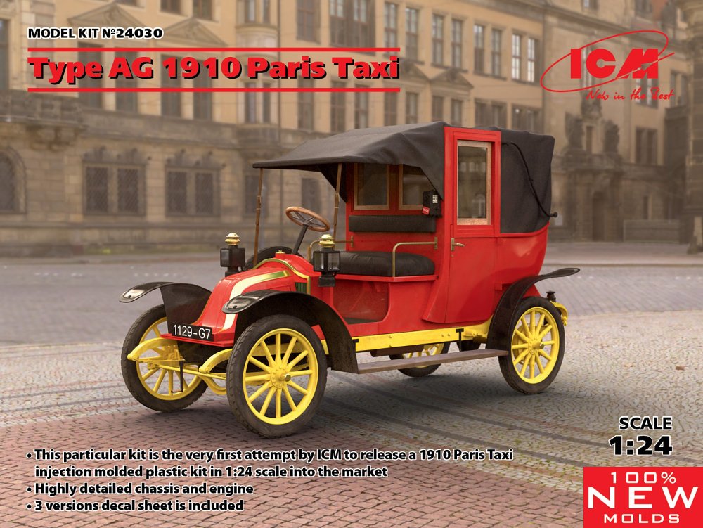 1/24 Type AG 1910 Paris Taxi (4 decal variants)