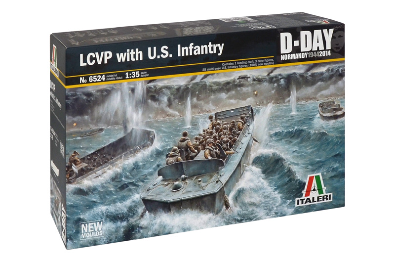 Fotografie Model Kit loď 6524 - LCVP with US INFANTRY (1:35)