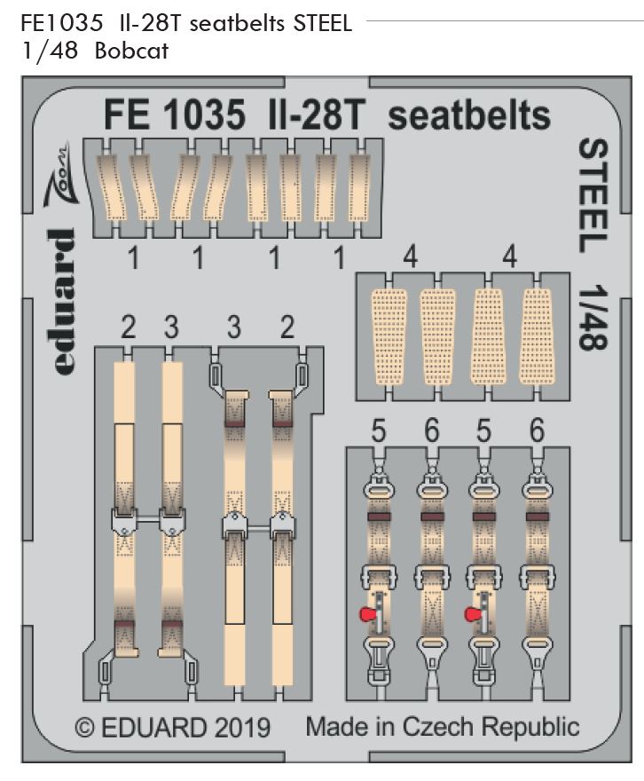 1/48 Il-28T seatbelts STEEL (BOBCAT)