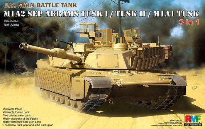 Fotografie 1/35 M1A2 SEP Abrams TUSK I / TUSK II / M1A1 TUSK