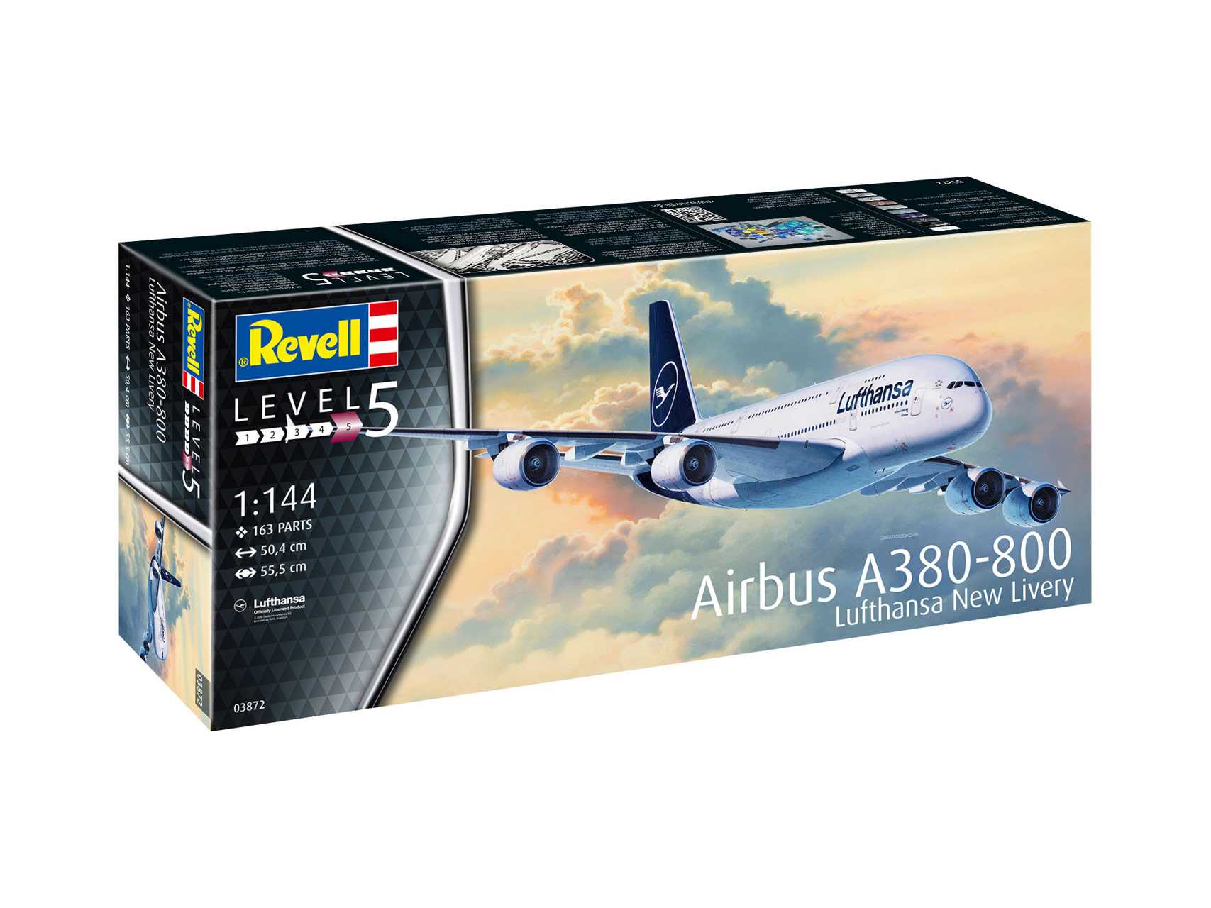 Fotografie Plastic ModelKit letadlo 03872 - Airbus A380-800 Lufthansa New Livery (1:144)