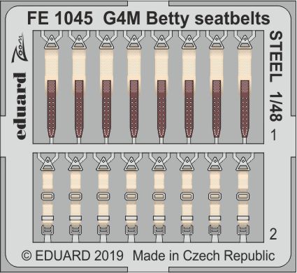 1/48 G4M Betty seatbelts STEEL (TAMIYA)