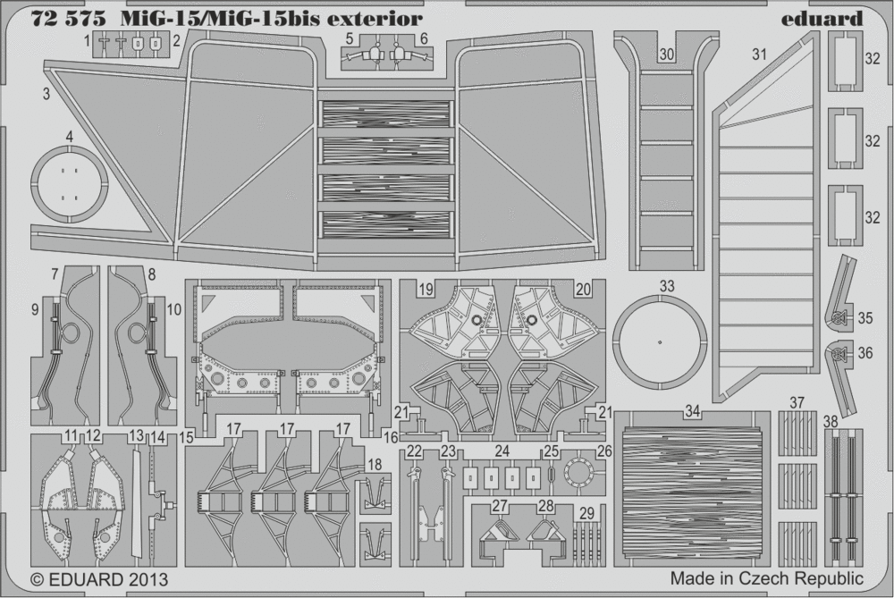 Fotografie 1/72 MiG-15/MiG-15bis exterior (EDUARD)