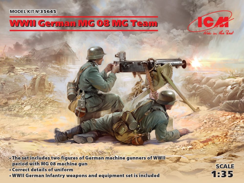 1/35 MG 08 German WWII & MG Team (2 fig.+gun)