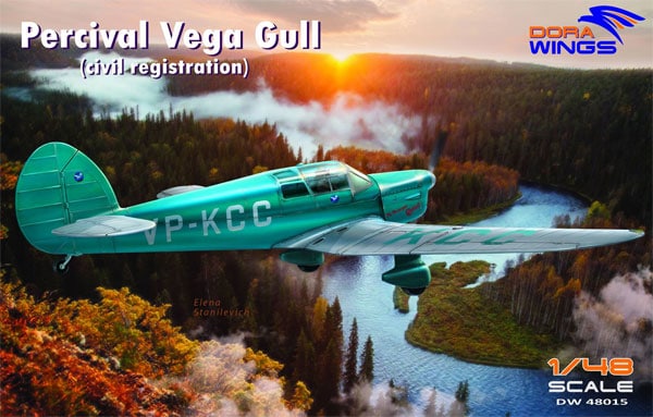 1:48 Percival Vega Gull - civil service (4x camo)