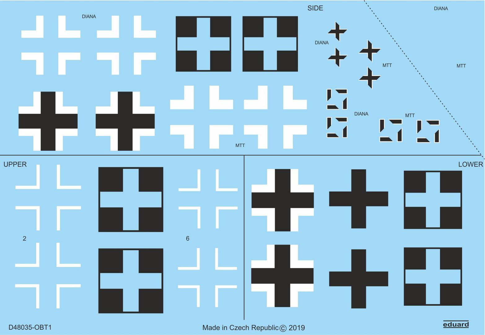 1/48 Bf 109G-10 MTT / WNF national insignia (EDUARD)