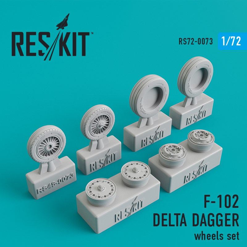 1/72 F-102 Delta Dagger wheels set (HAS,MENG)