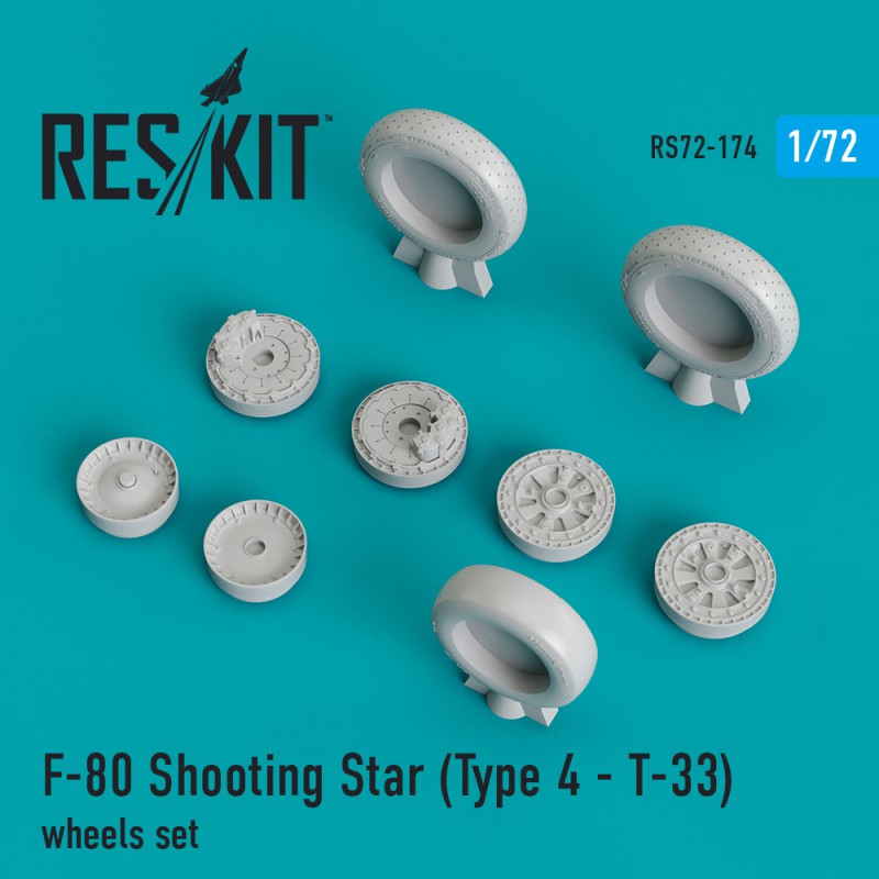 1/72 F-80 Shooting Star (T-33) wheels...