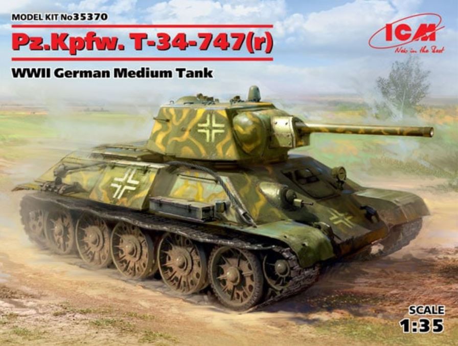 1/35 Pz.Kpfw. T-34-747(r), WWII German Medium