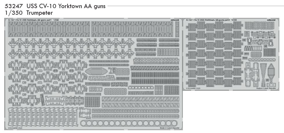 1/350 USS CV-10 Yorktown AA guns (TRUMPETER)